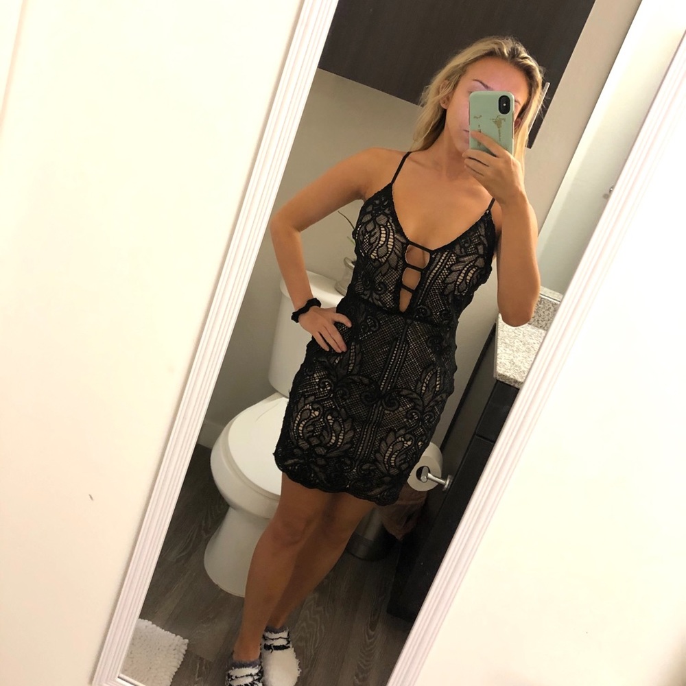 Black cocktail dress